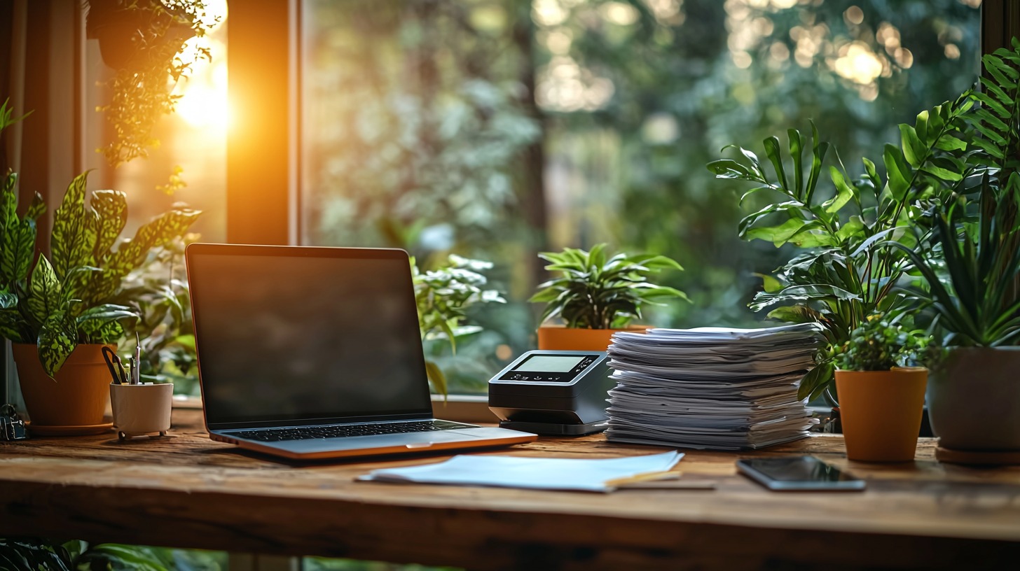 Remote worker’s desk